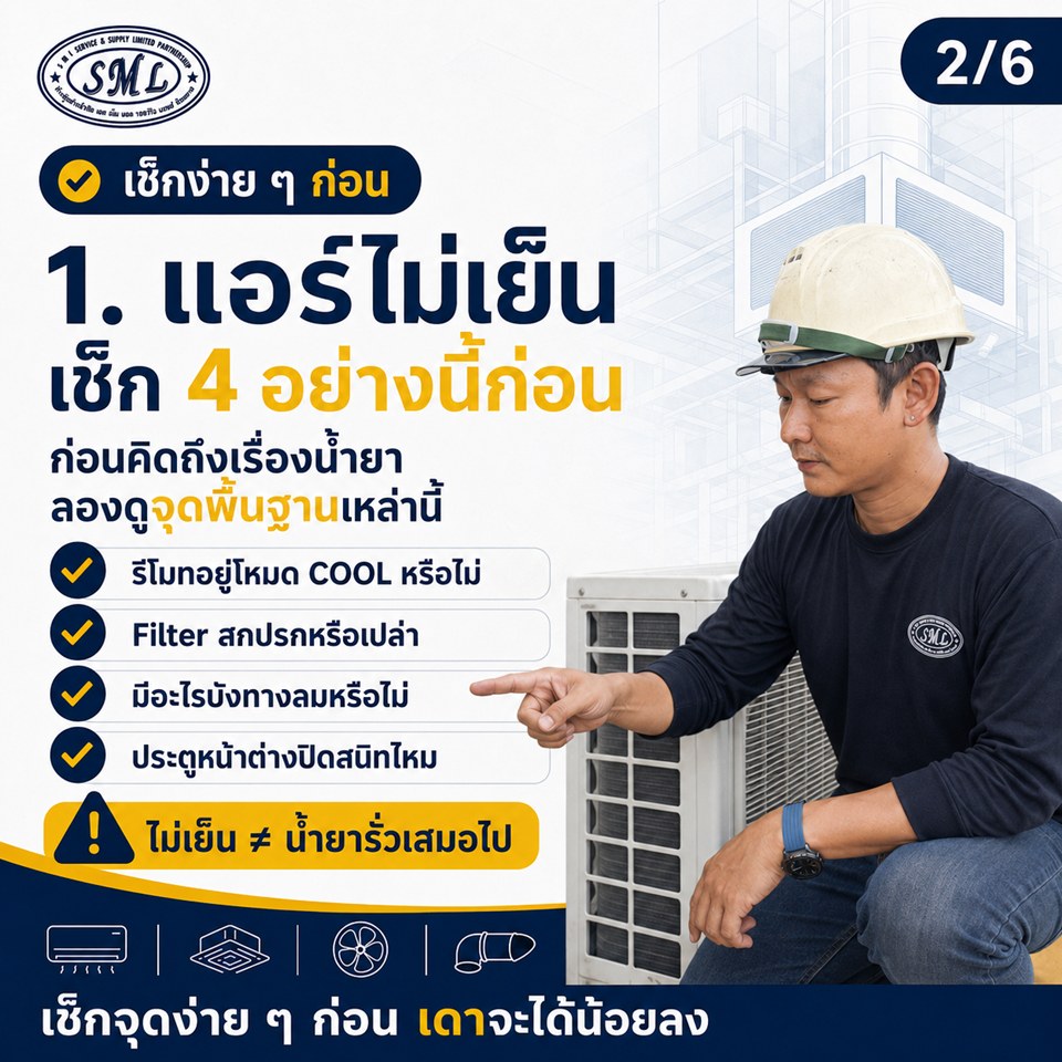 แอร์ไม่เย็น อย่าเพิ่งสรุปว่า “น้ำยาแอร์รั่ว” ภาพที่ 2